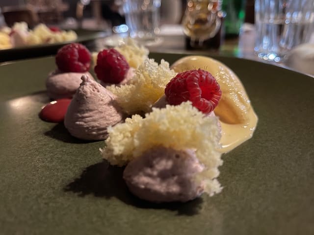 Raspberry Marscopone and Honey Ice cream