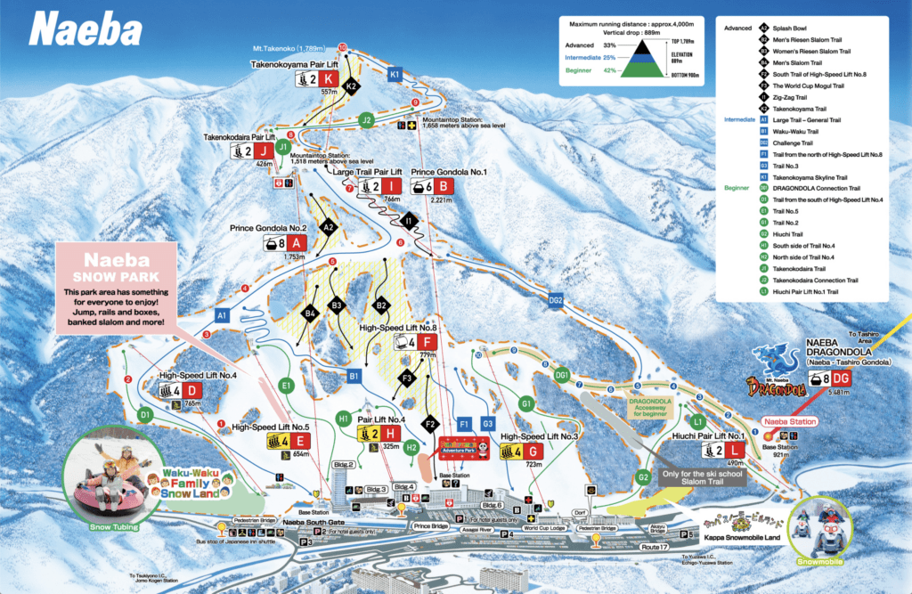 Naeba Resort Piste Map
